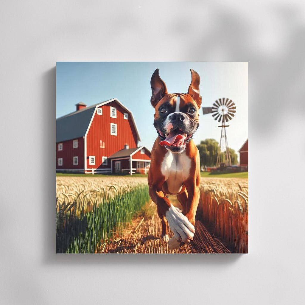 Boxer at Large: Nature's Energy on a Country Farm