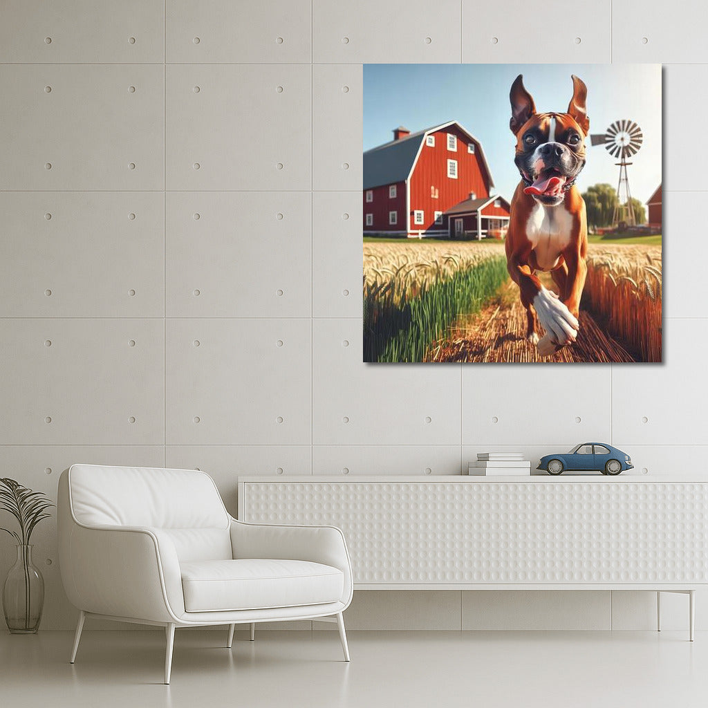 Boxer at Large: Nature's Energy on a Country Farm