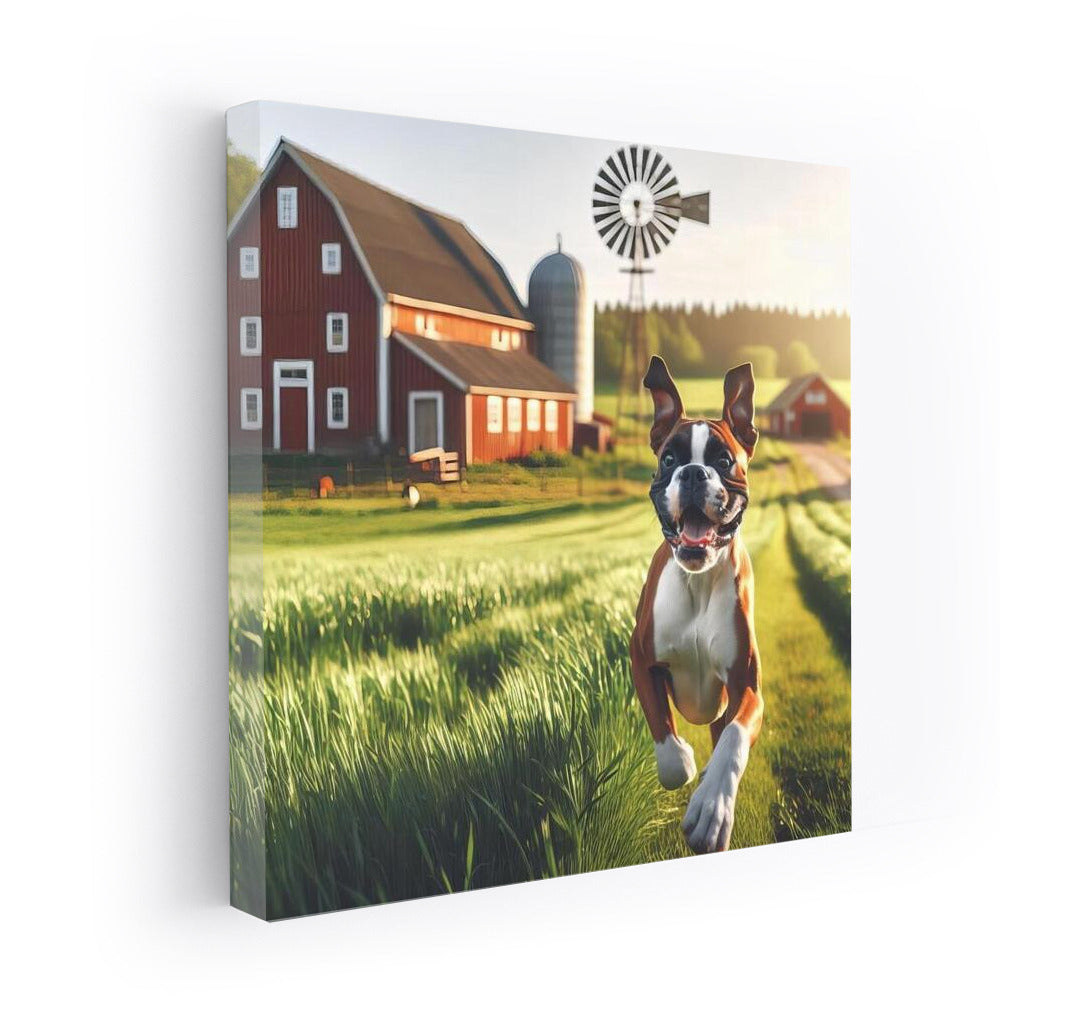 Boxer at Large: Energy and Joy on a Country Farm