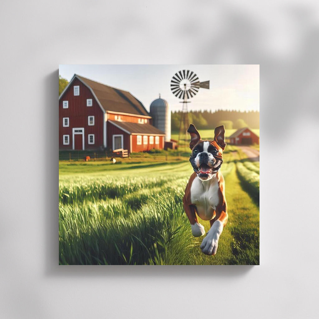 Boxer at Large: Energy and Joy on a Country Farm