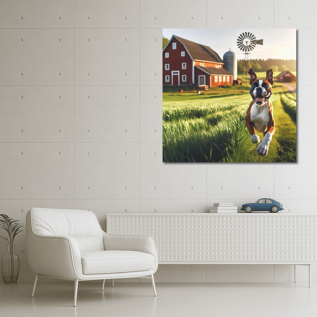 Boxer at Large: Energy and Joy on a Country Farm
