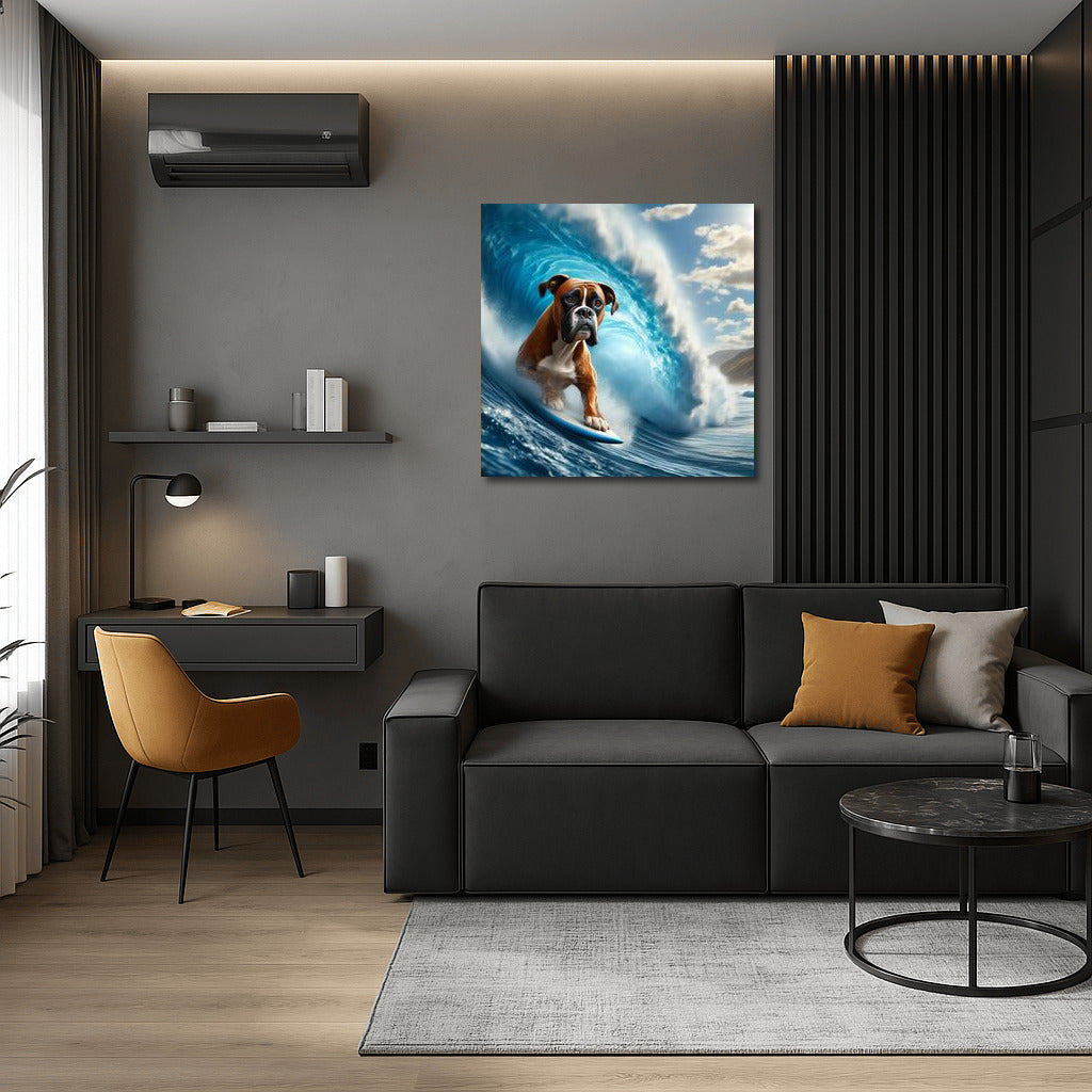 Surfing with Boxer: The Energy of Waves and Freedom