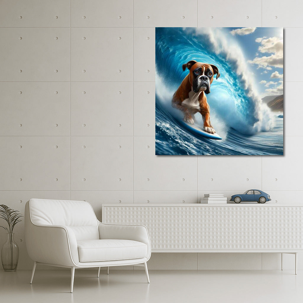 Surfing with Boxer: The Energy of Waves and Freedom