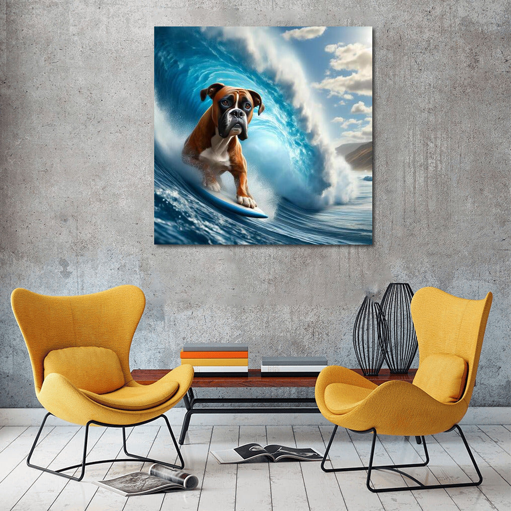 Surfing with Boxer: The Energy of Waves and Freedom