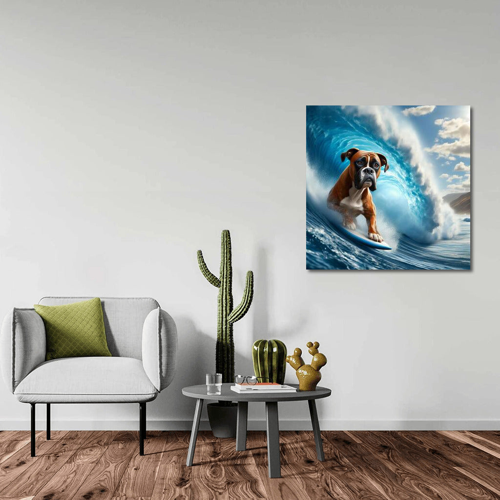 Surfing with Boxer: The Energy of Waves and Freedom