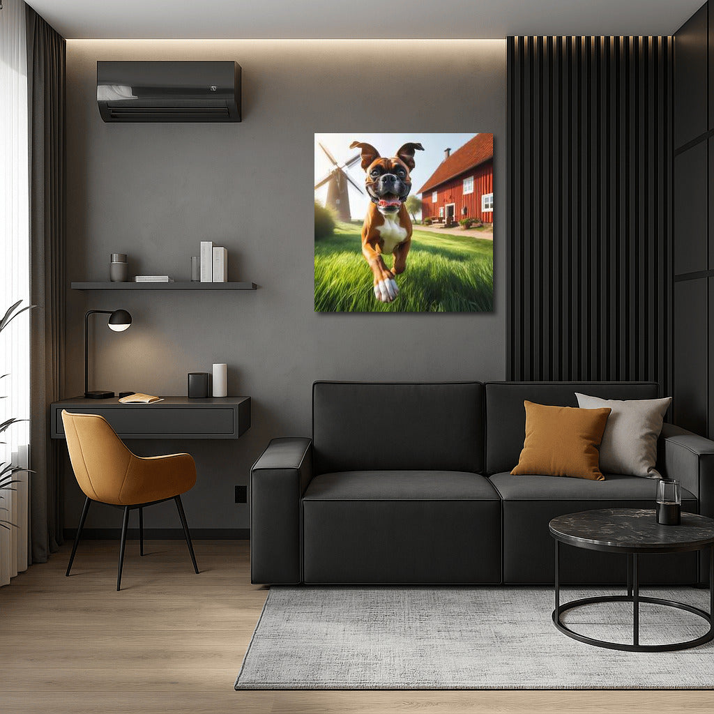 Boxer Energy on the Farm: A Bright Accent for the Interior