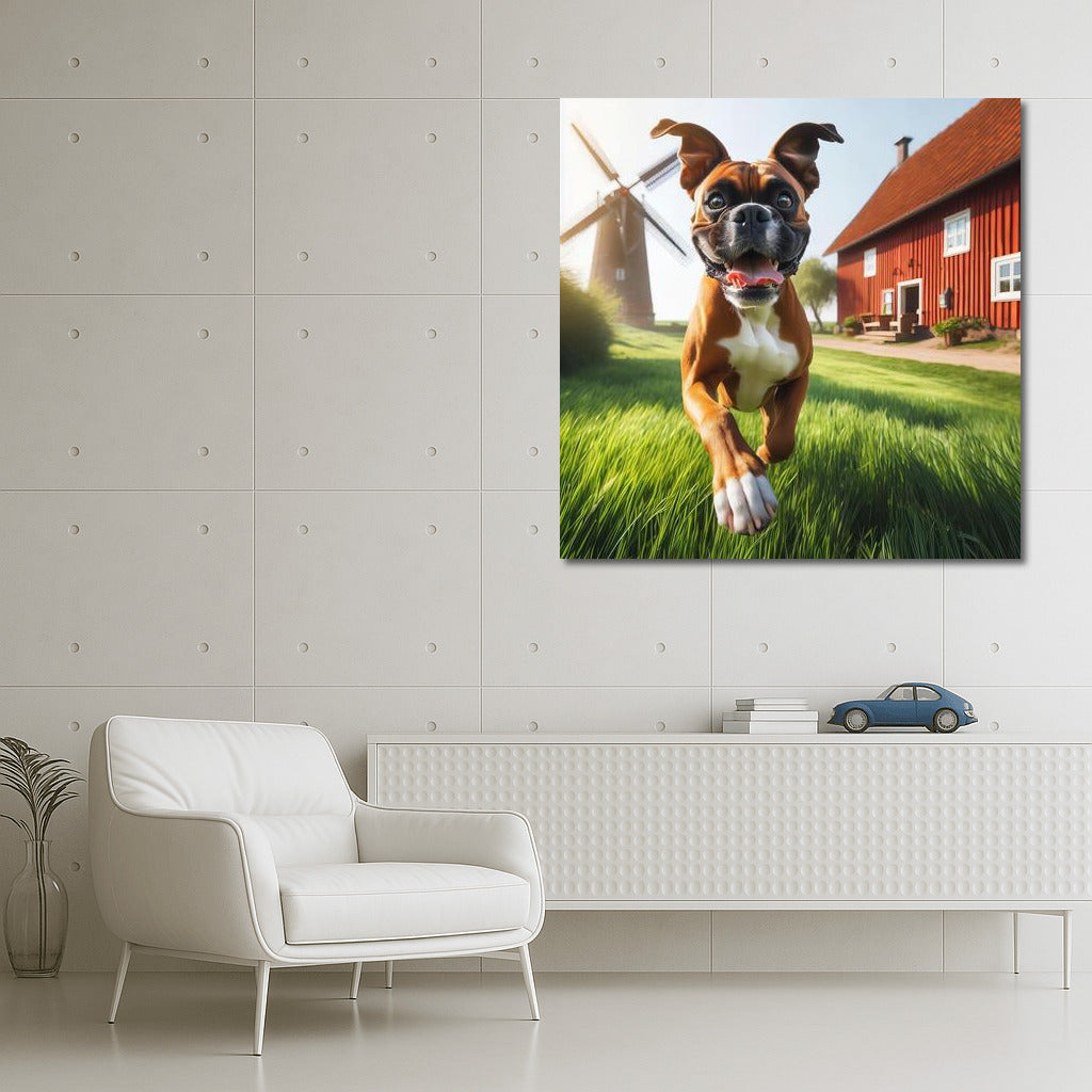 Boxer Energy on the Farm: A Bright Accent for the Interior
