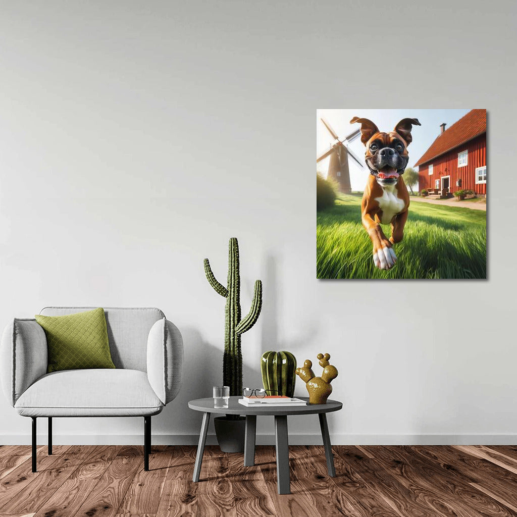 Boxer Energy on the Farm: A Bright Accent for the Interior