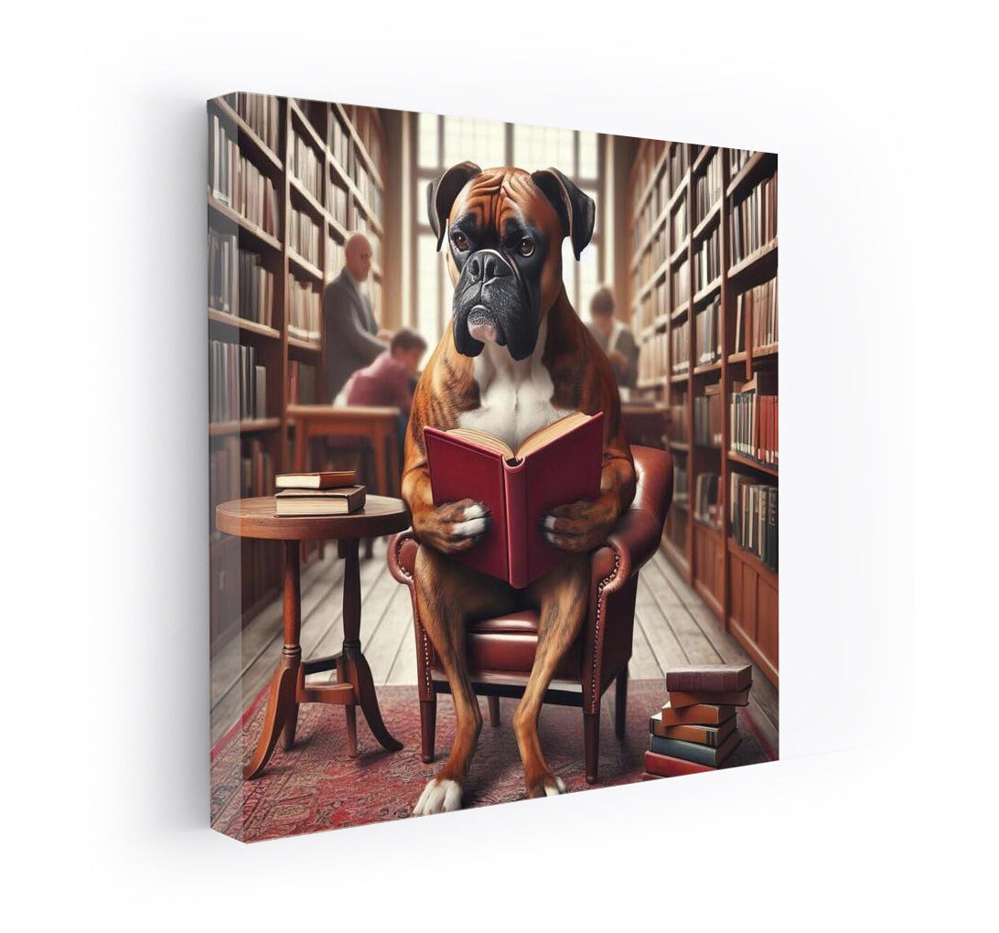 Boxer in the Library: Reading with a Smile