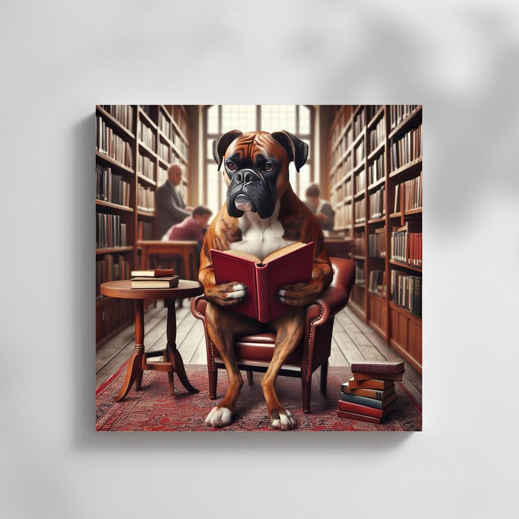 Boxer in the Library: Reading with a Smile