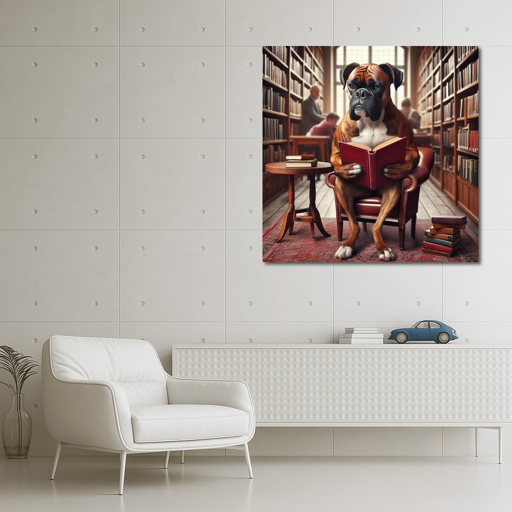 Boxer in the Library: Reading with a Smile