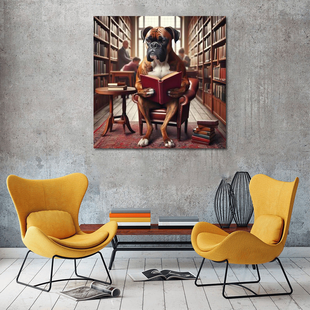 Boxer in the Library: Reading with a Smile