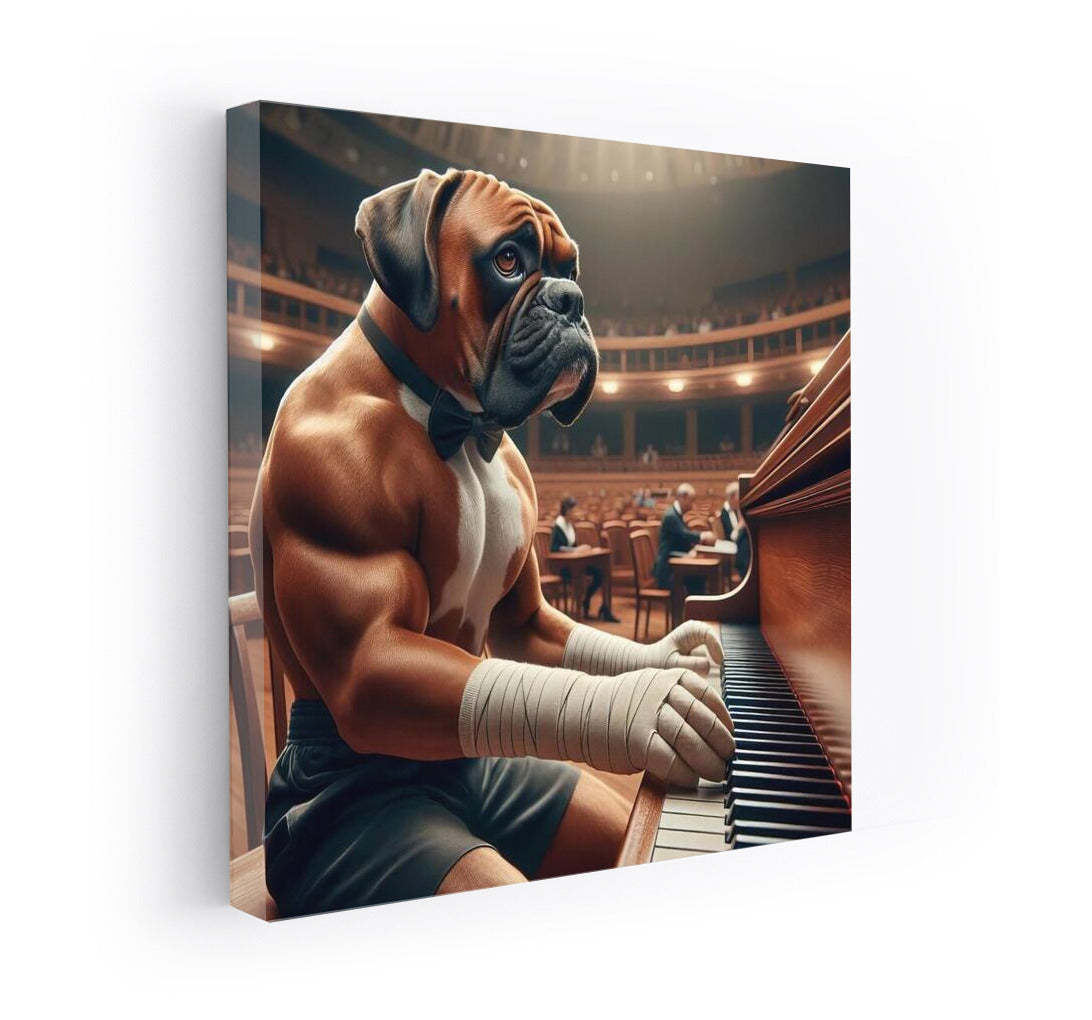 Musical Knockout: Boxer at the Piano in the Concert Hall