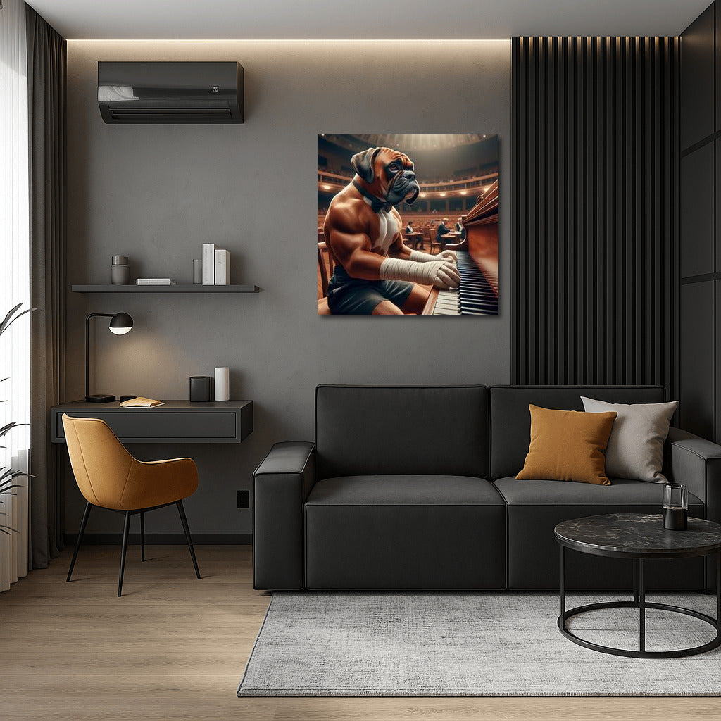 Musical Knockout: Boxer at the Piano in the Concert Hall
