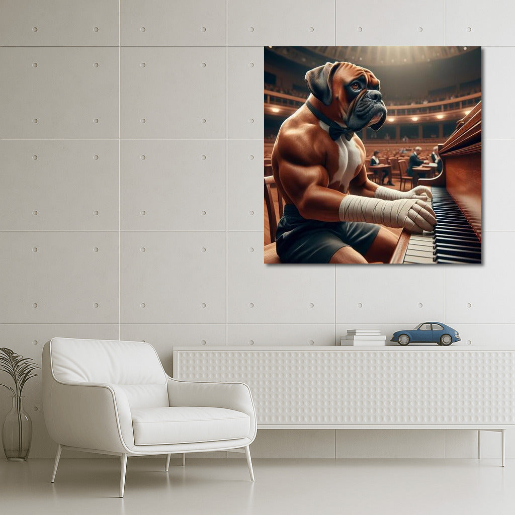 Musical Knockout: Boxer at the Piano in the Concert Hall