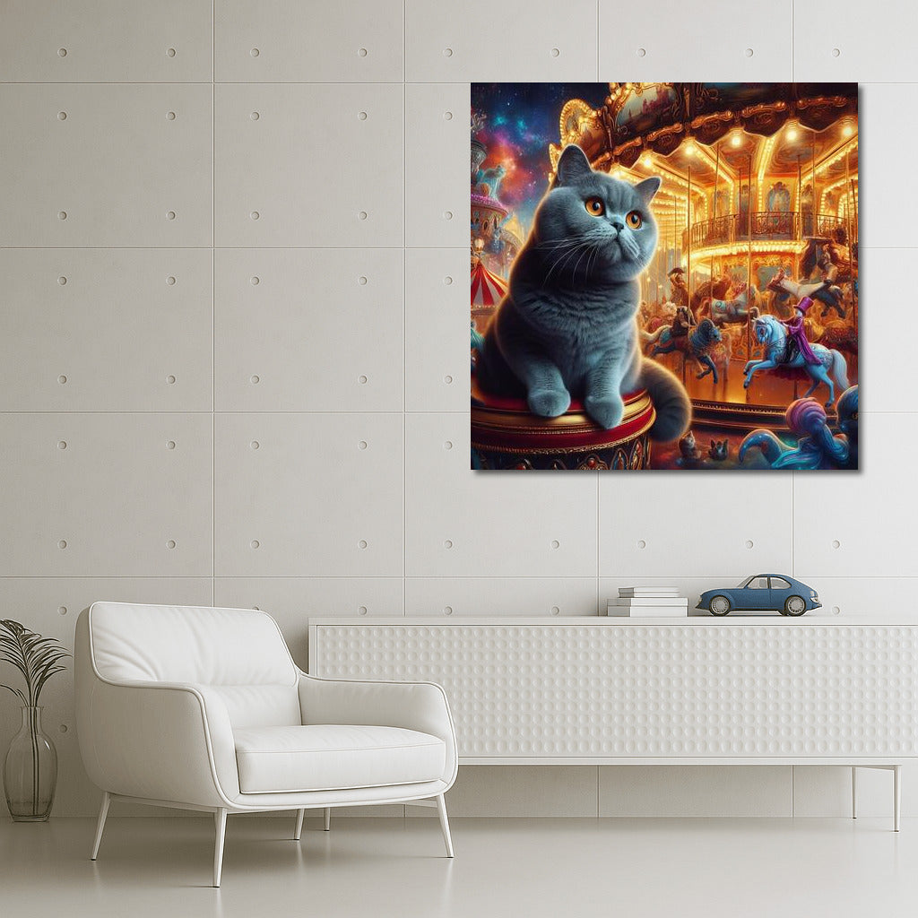 British Cat in Wonderland: The Magic of Carousels and Wizards