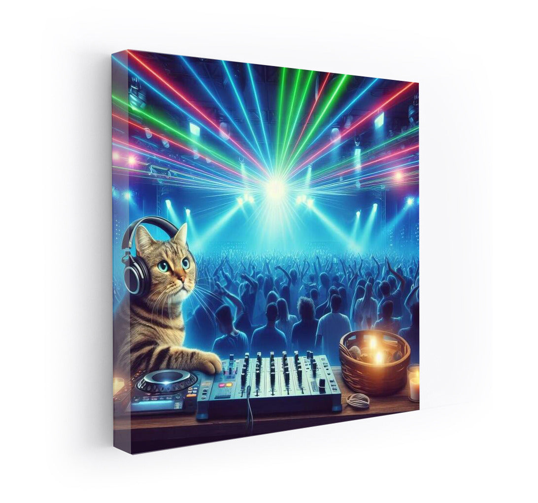 British Shorthair DJ: Cat Partying With Lasers And Music