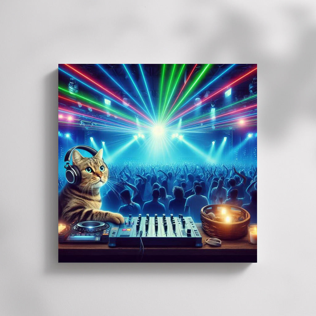 British Shorthair DJ: Cat Partying With Lasers And Music
