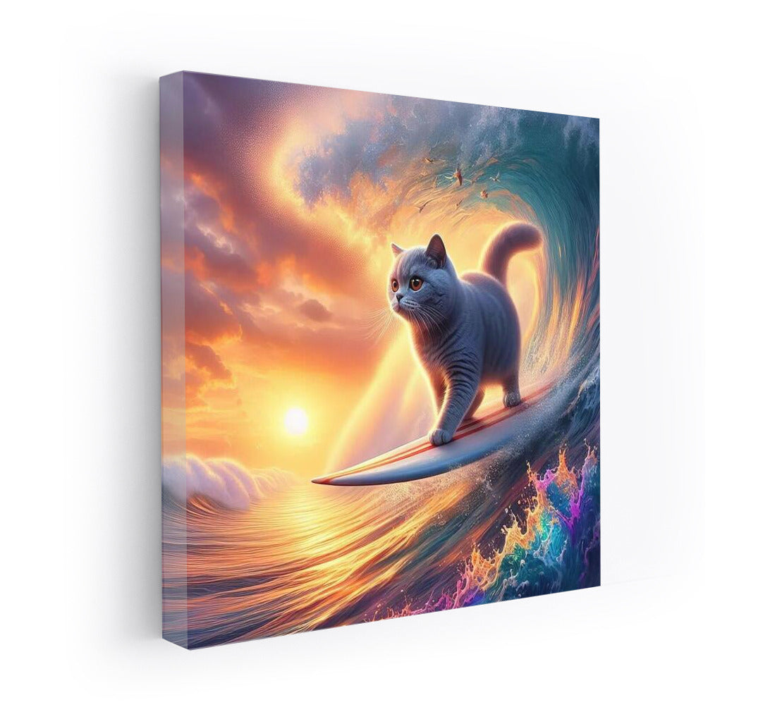 British Shorthair Surfer: Cat on the Wave 2