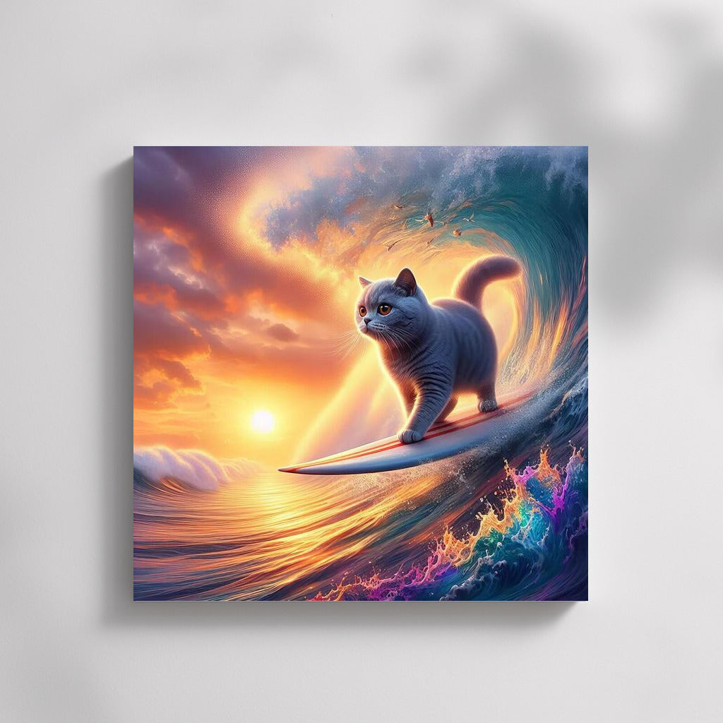 British Shorthair Surfer: Cat on the Wave 2