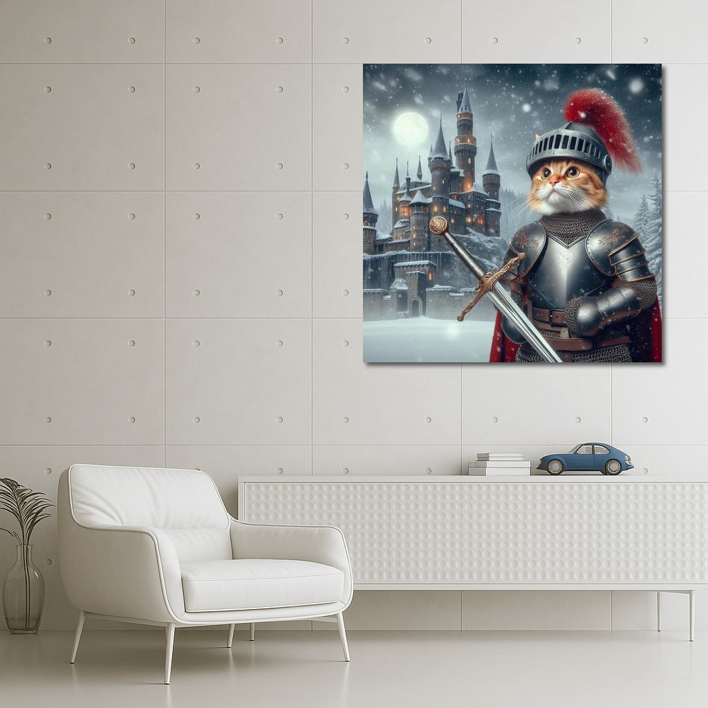 Knight-Cat Britannic: Defender of the Castle in the Style of the Godfather