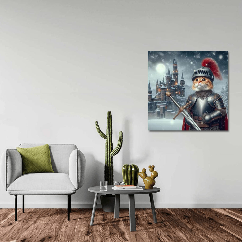 Knight-Cat Britannic: Defender of the Castle in the Style of the Godfather