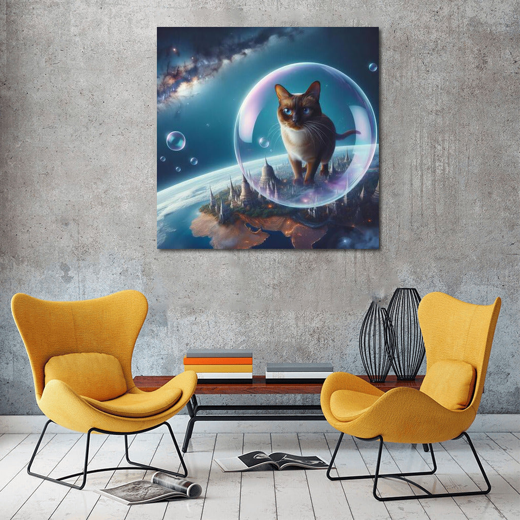 Birman Cat in a Space Bubble: A Dreamer's Journey