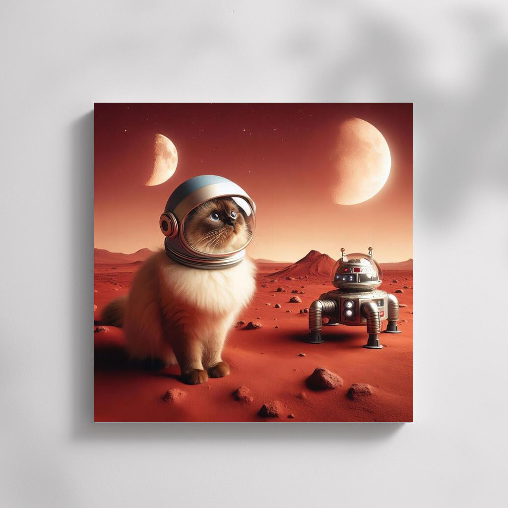Burmese Cat on Mars: Space Journey