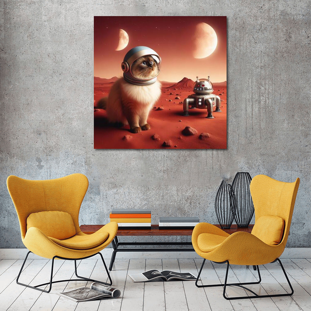 Burmese Cat on Mars: Space Journey