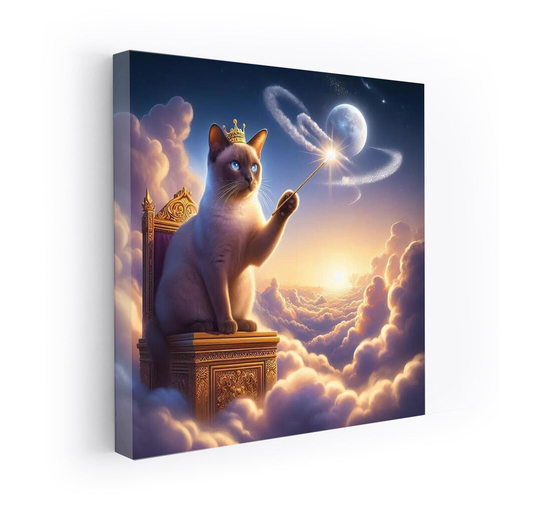 Burmese Cat on the Cloud Throne: The Weather Wizard