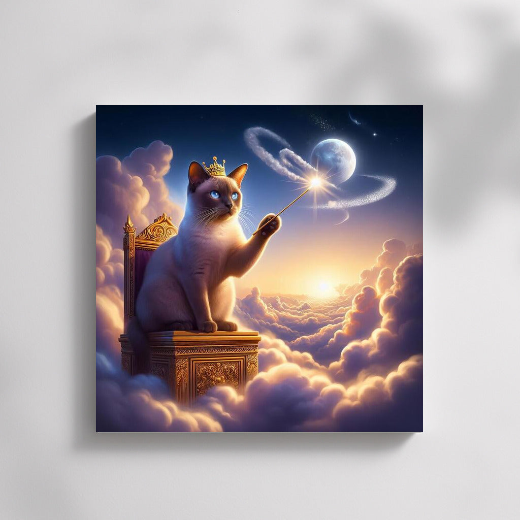 Burmese Cat on the Cloud Throne: The Weather Wizard