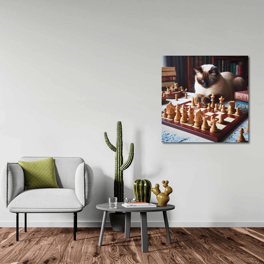 Burmese Cat and Living Chess Pieces: Magic on the Board