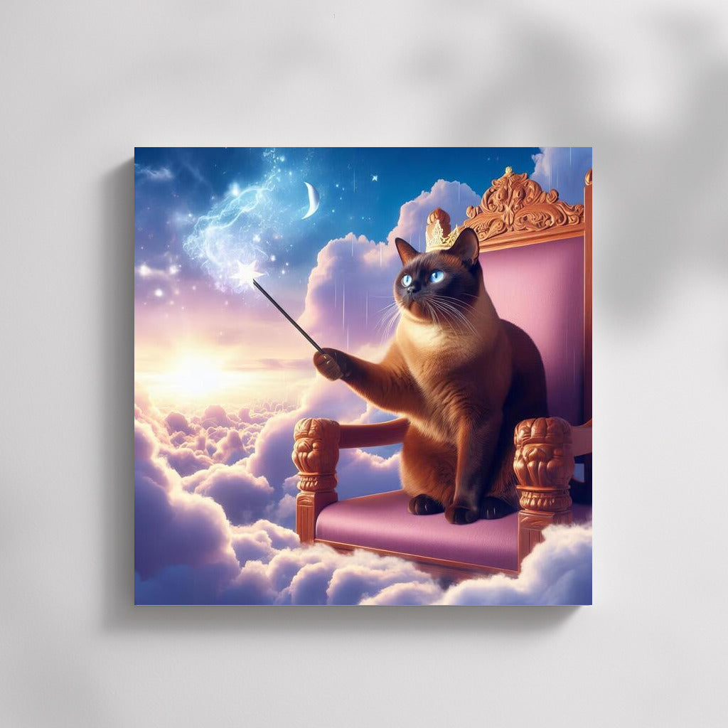Burmese Cat Wizard on the Cloud Throne: Weather Control