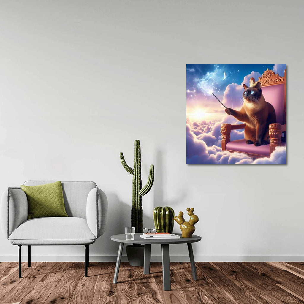 Burmese Cat Wizard on the Cloud Throne: Weather Control