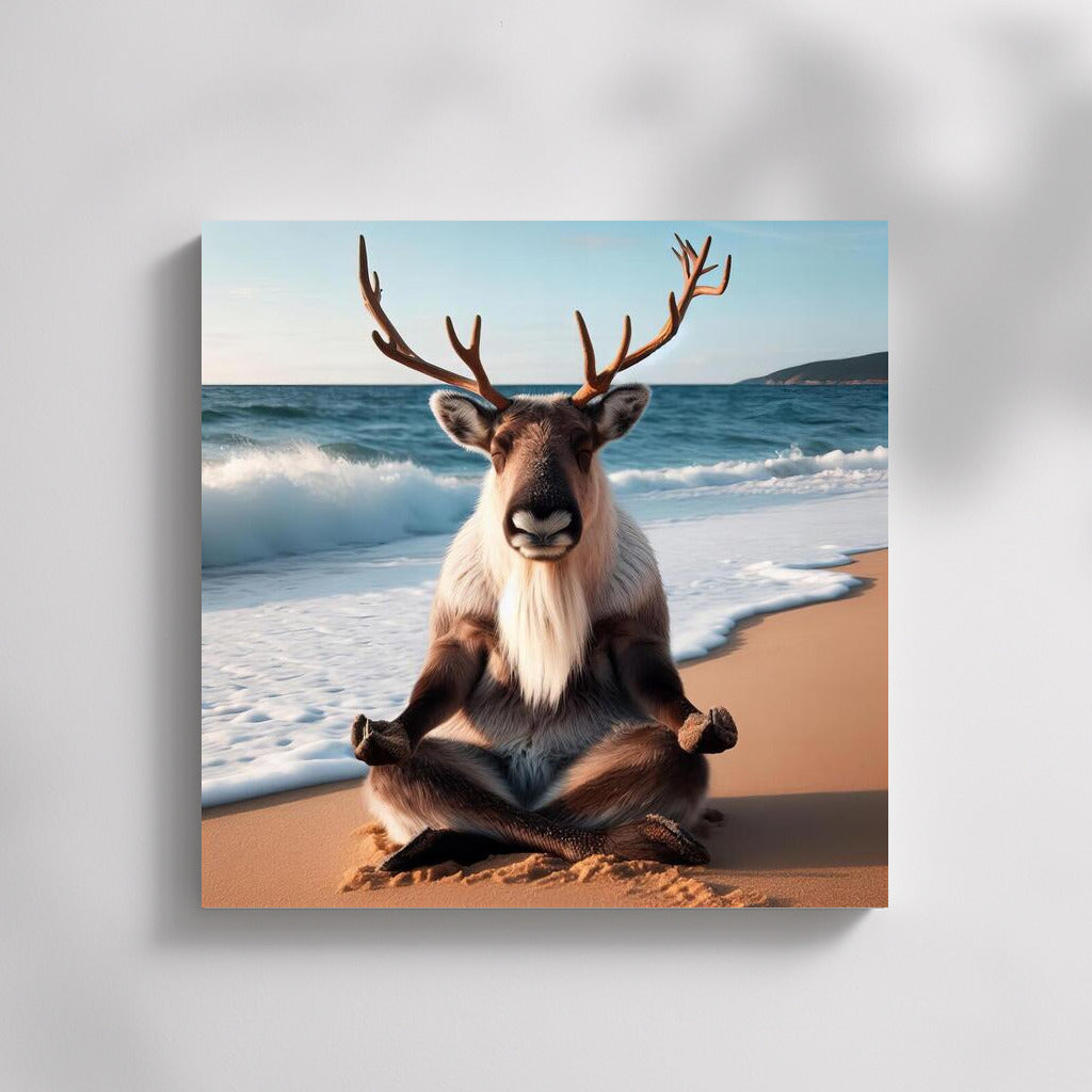 Caribou in Zen: Meditation on the Beach