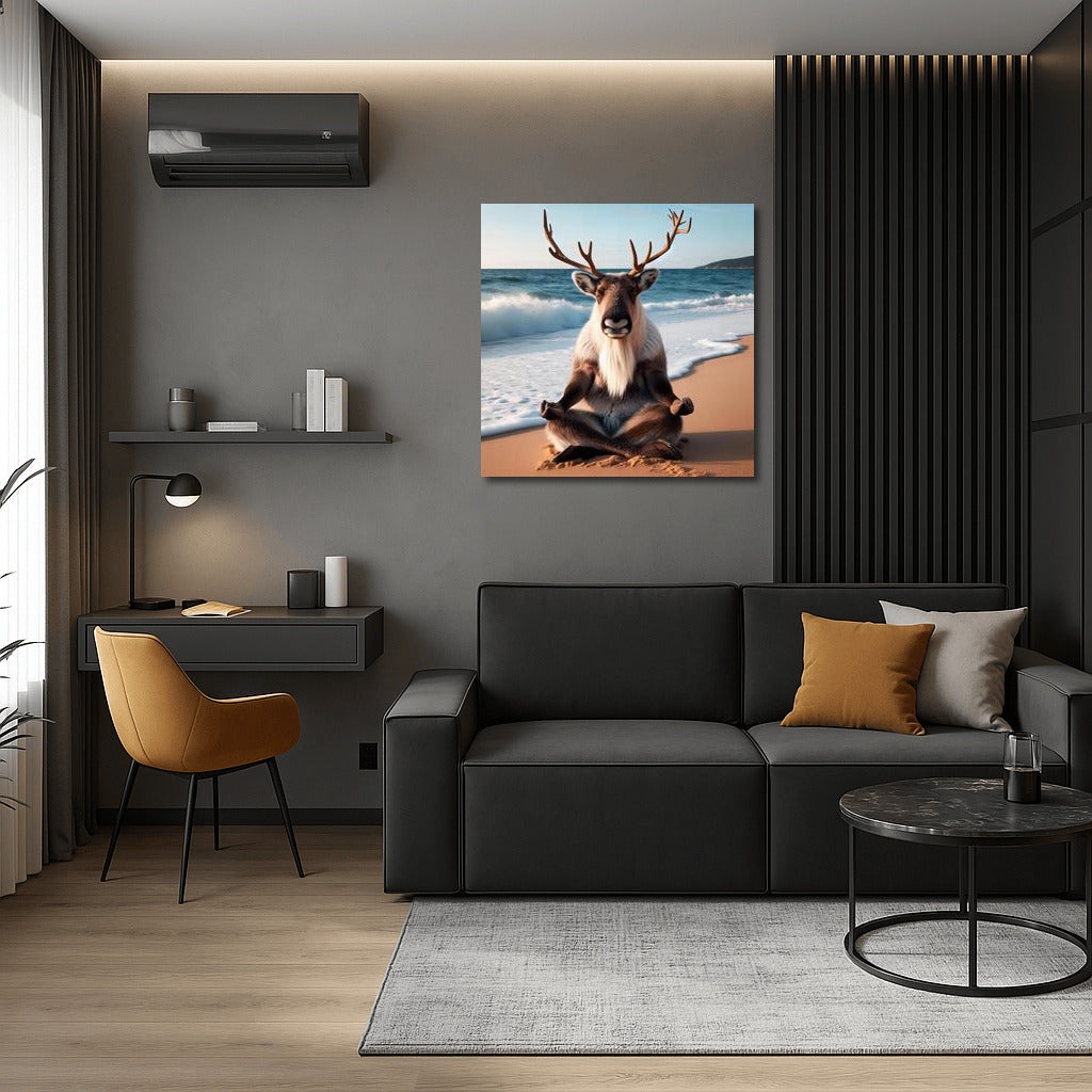 Caribou in Zen: Meditation on the Beach