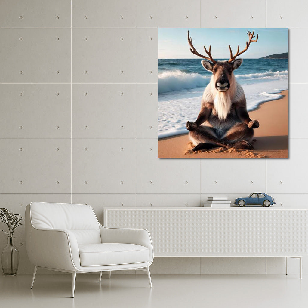 Caribou in Zen: Meditation on the Beach