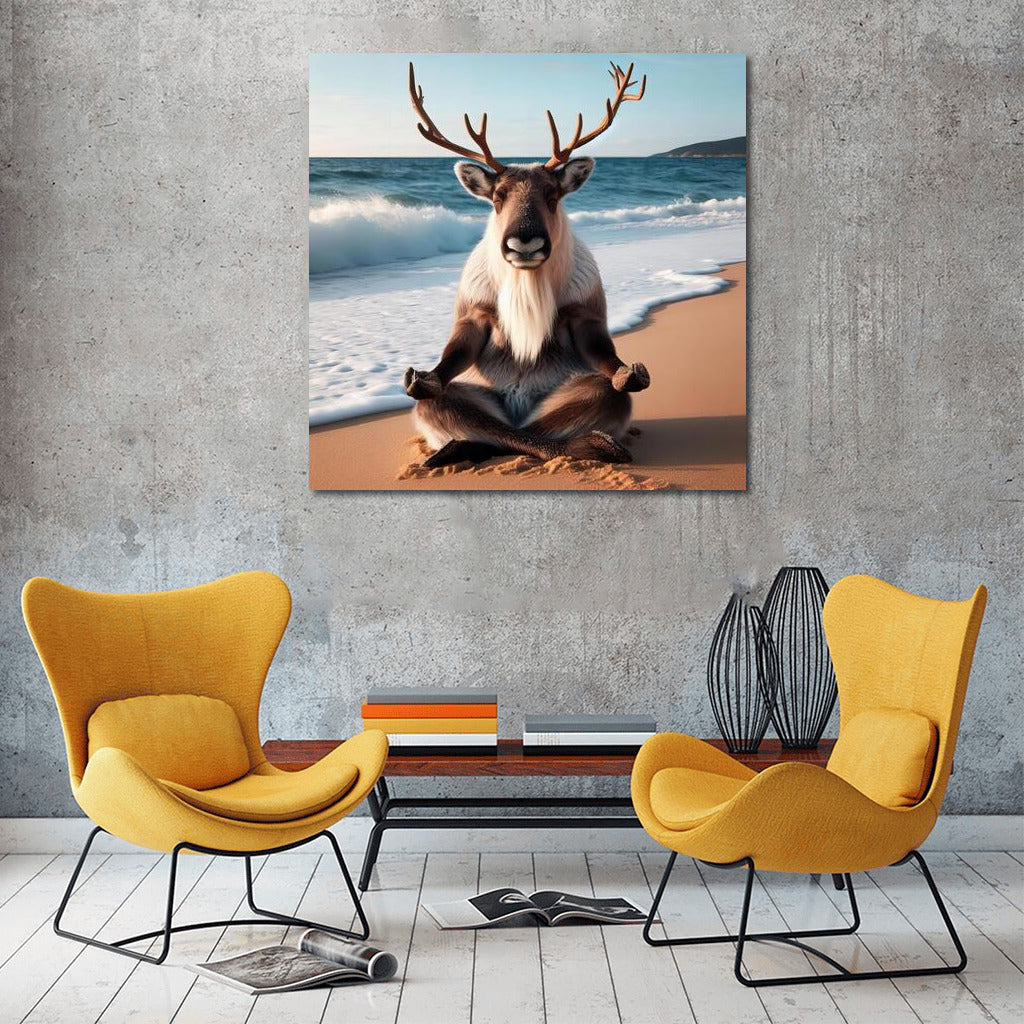 Caribou in Zen: Meditation on the Beach