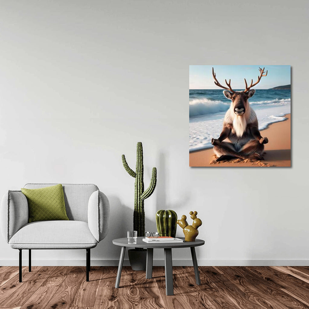 Caribou in Zen: Meditation on the Beach