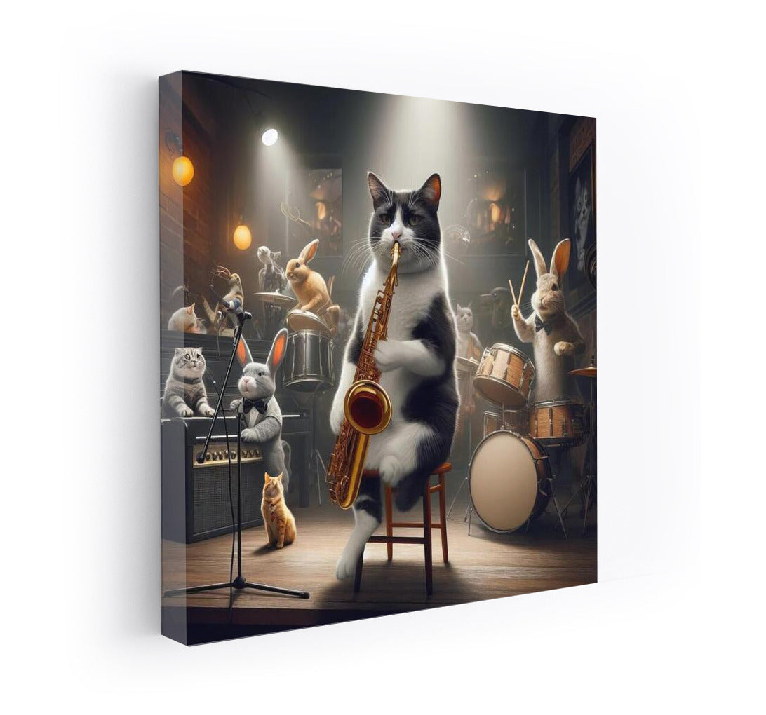 Jazz Cat-Saxophonist in the Club: Musical Atmosphere and Style