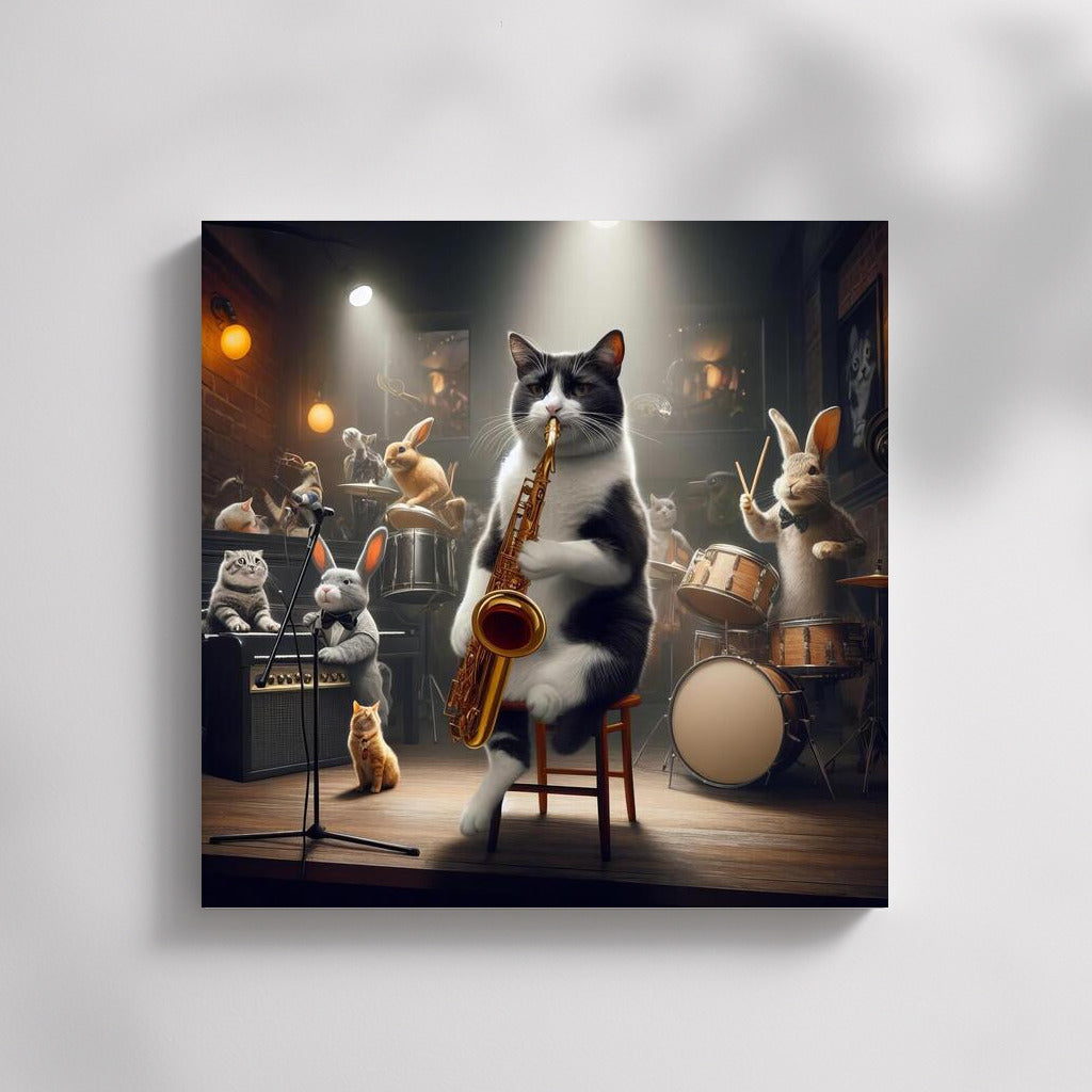 Jazz Cat-Saxophonist in the Club: Musical Atmosphere and Style