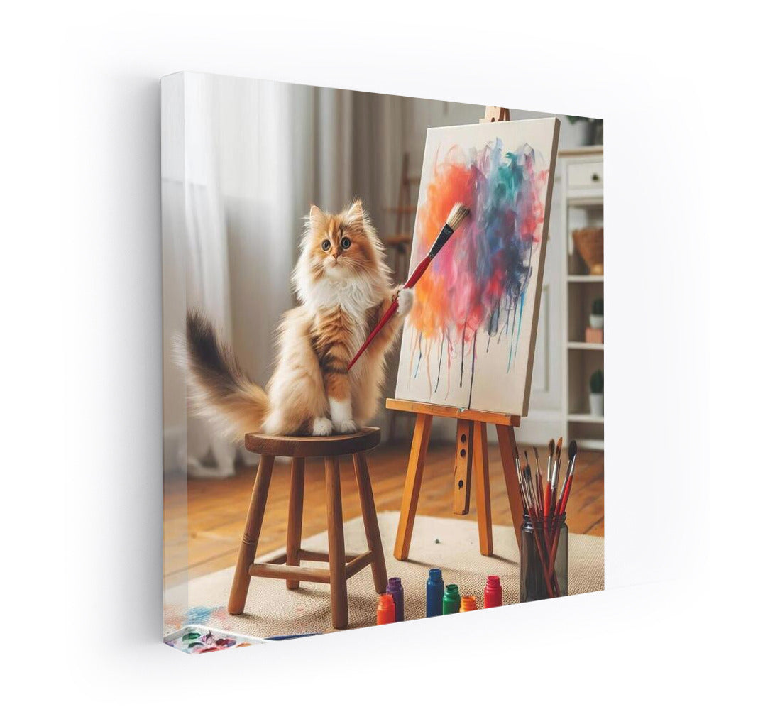 Artist Cat 3: Fluffy Creator of Bright Masterpieces