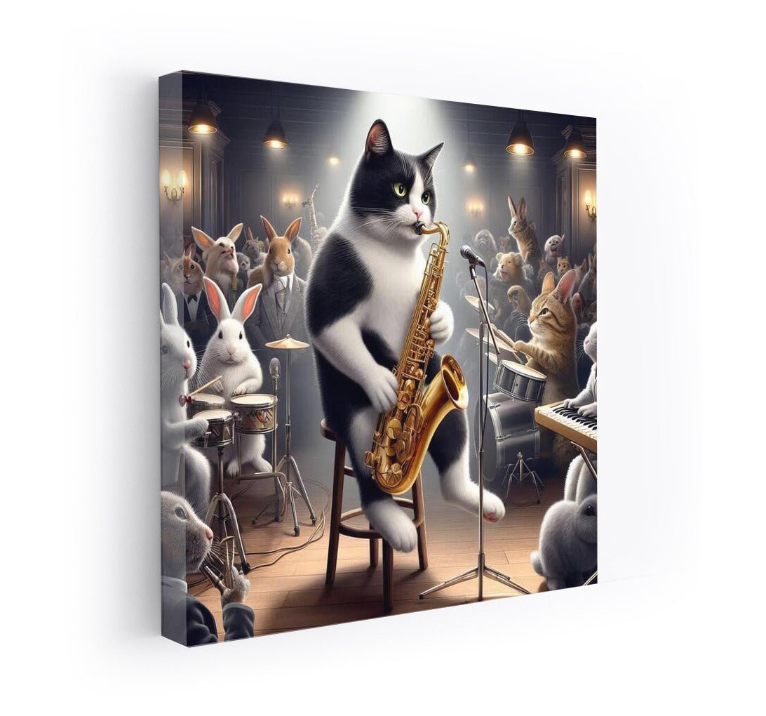 Jazz Cat: Night Rhythm in the Club