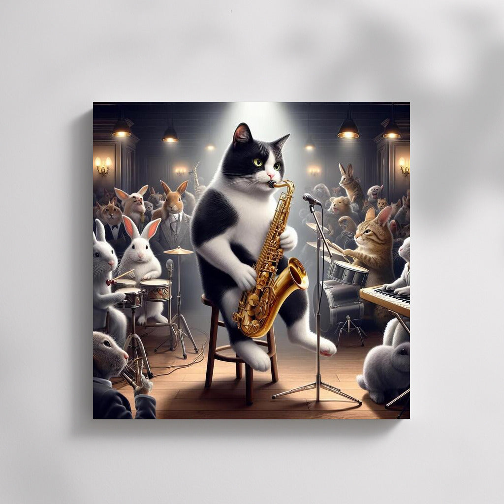 Jazz Cat: Night Rhythm in the Club