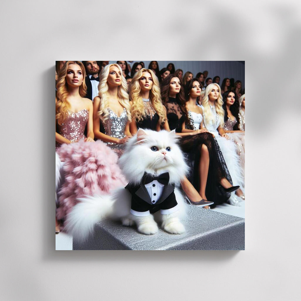 Cat in a Tuxedo at the Fashion Show: Elegance and Style