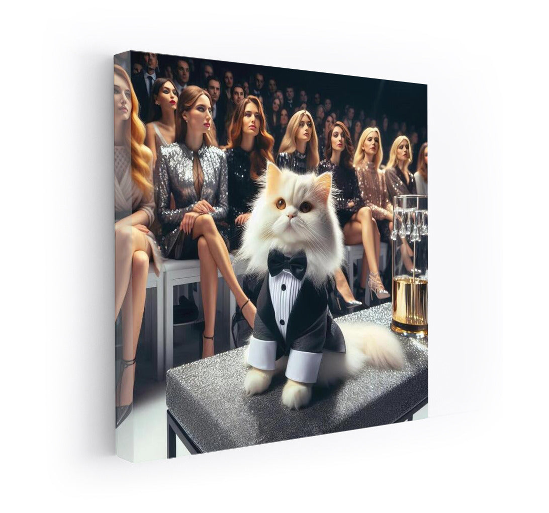 Stylish Cat on the Catwalk: Elegance in the Interior