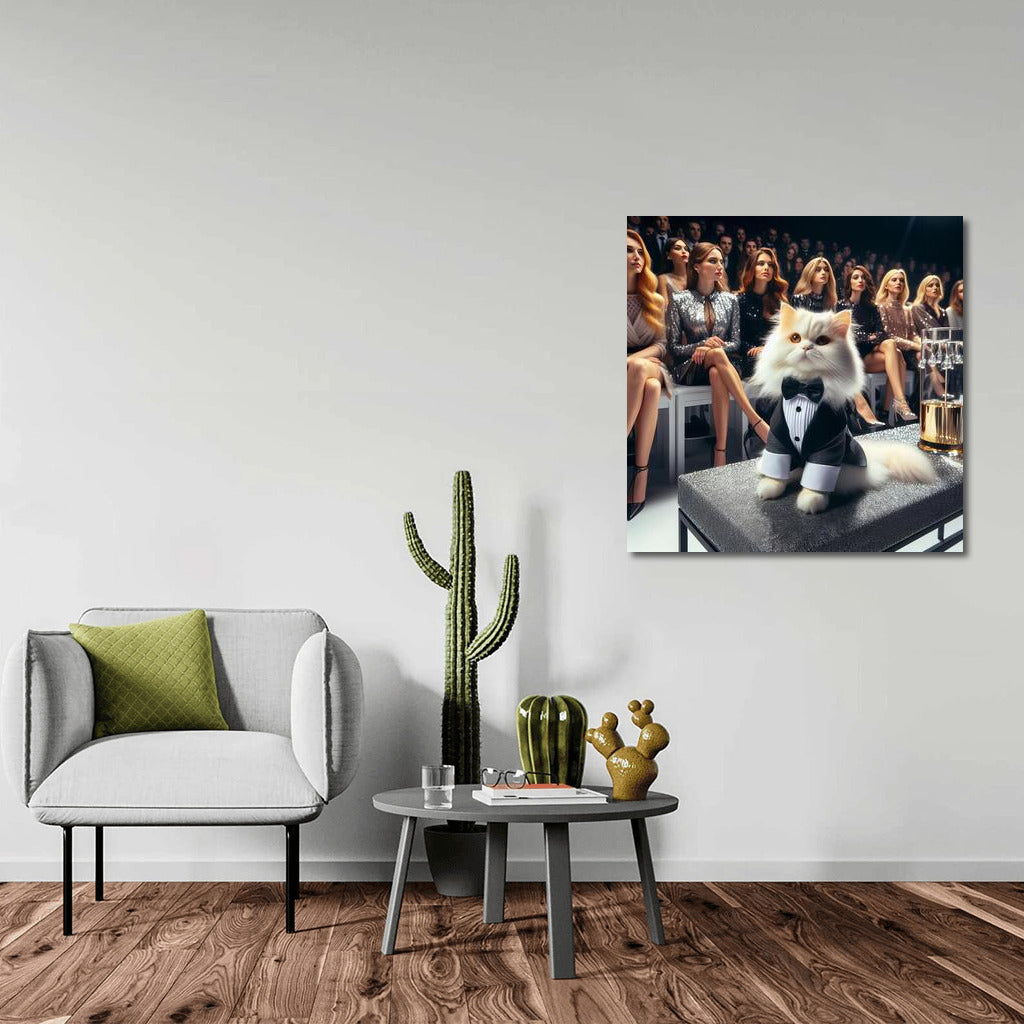 Stylish Cat on the Catwalk: Elegance in the Interior