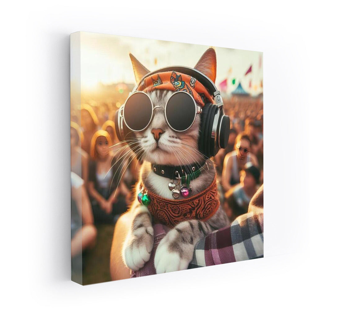Musical Cat: Stylish Headphones and Festival of Inspiration