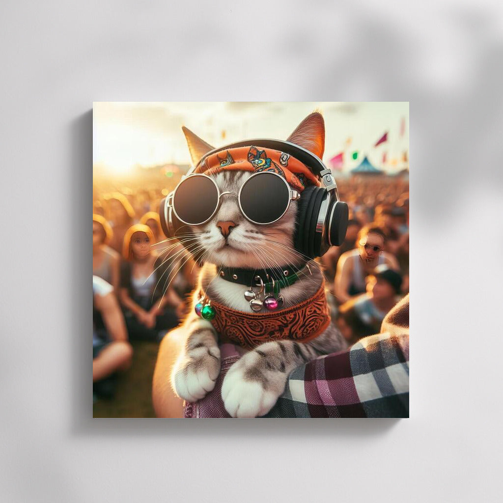Musical Cat: Stylish Headphones and Festival of Inspiration