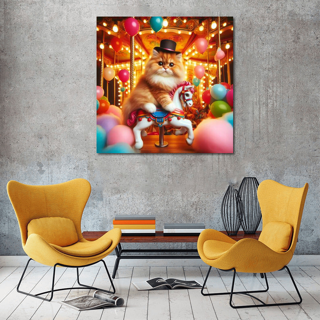 Cat on a Carousel: Carnival Fun in Your Interior